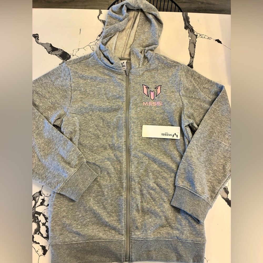 Messi Kids Light Gray Hoodie
